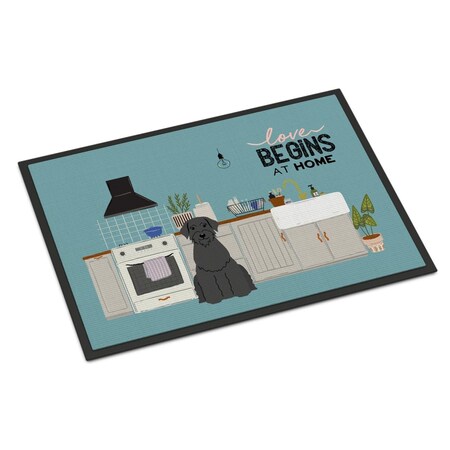 Carolines Treasures 24 x 36 in. Giant Schnauzer Kitchen Scene Indoor or Outdoor Mat CK7770JMAT